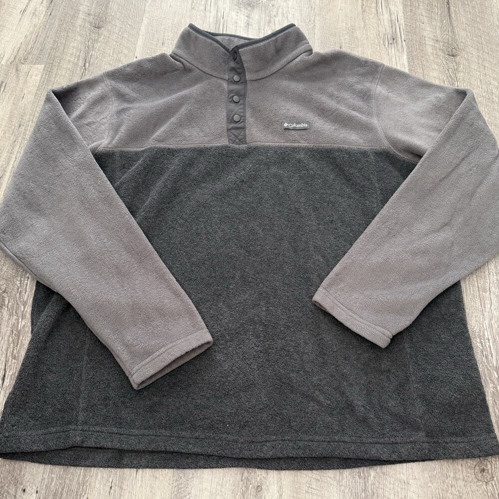 Columbia Fleece Pullover Mens XXL Stevens Mountain Half Snap II GRAY 1/4 Snap